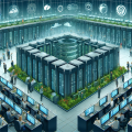 a graphic representation of a data center with computational storage